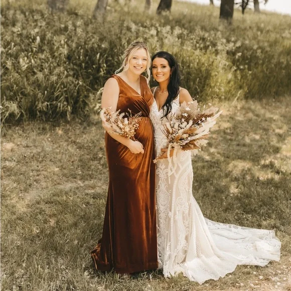 Revelry | Dresses | Revelry Rust Velvet Size 4 Blair Dress | Poshmark
